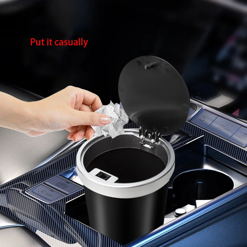 for Cup Holders Storage Compac - огляд і ціна Waterproof Car Trash Can With Lid
