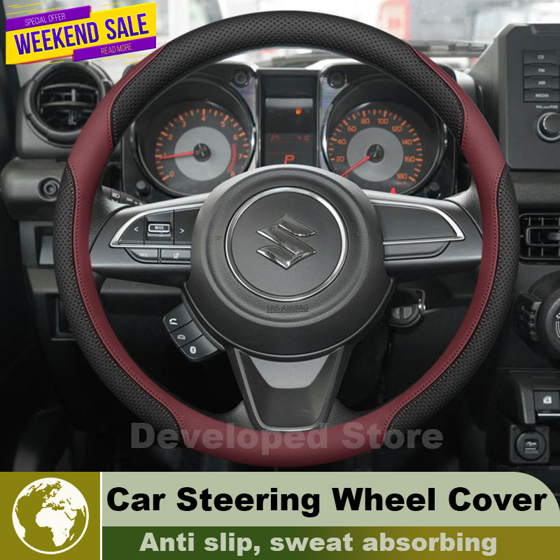 Leather Car Steering Wheel Cov - огляд і ціна Car Steering Wheel Cover Anti Slip Breathable