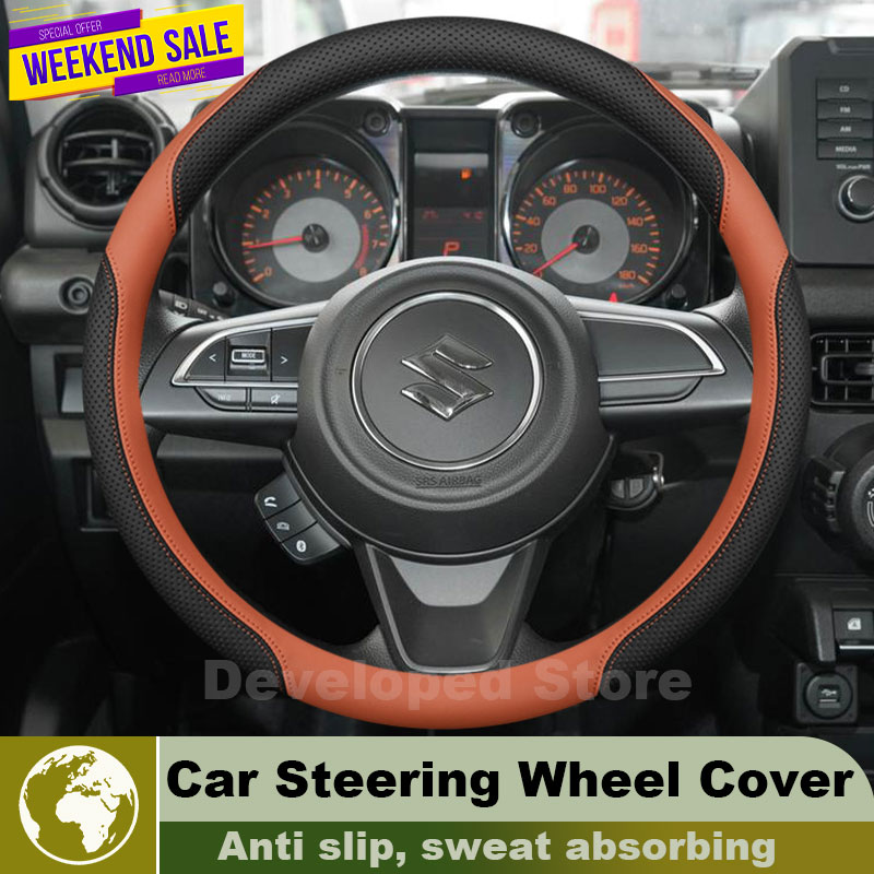 Leather Car Steering Wheel Cov - огляд і ціна Car Steering Wheel Cover Anti Slip Breathable