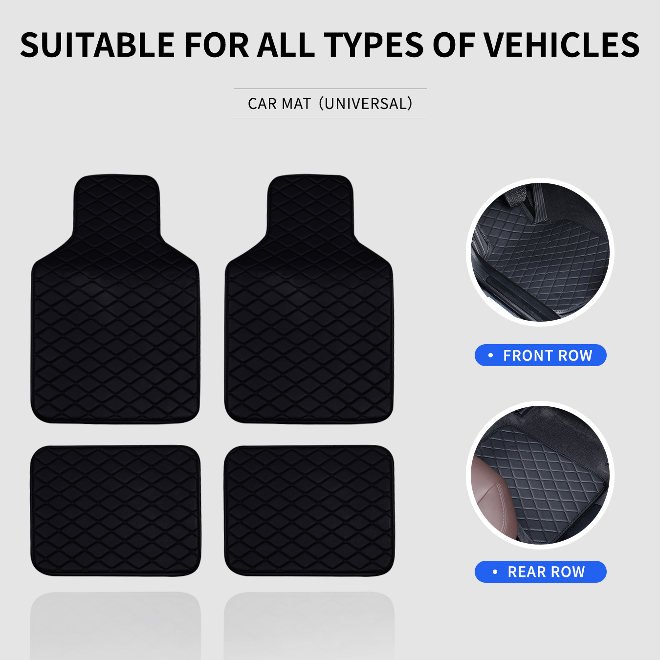 Car Floor Mats Full Set Univer - огляд і ціна Car Floor Mats Universal Waterproof Leather
