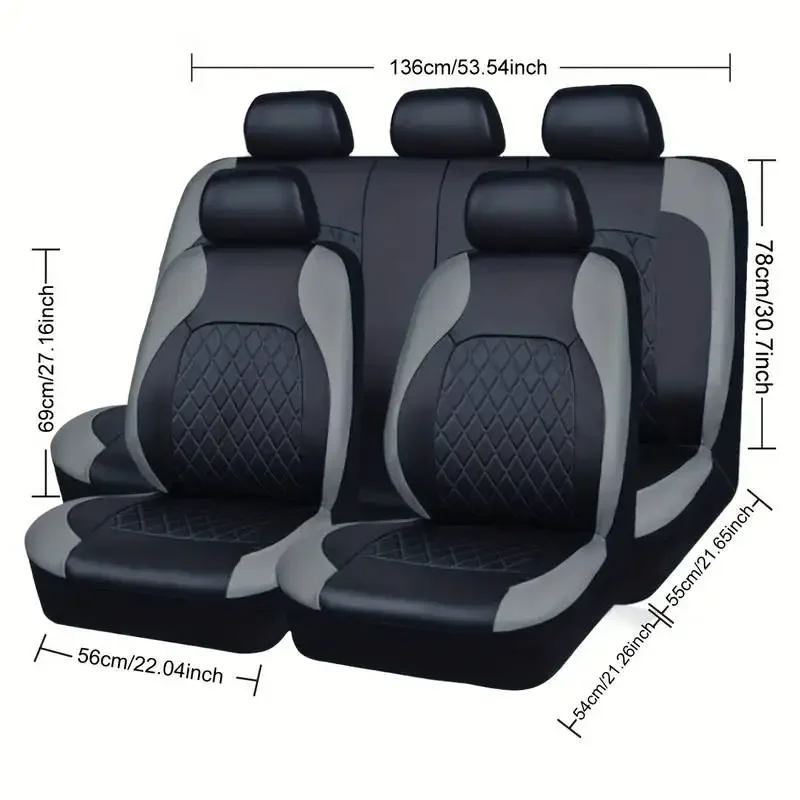 Universal Faux Leather Car Sea - огляд і ціна Leather Car Seat Covers Full Set Universal