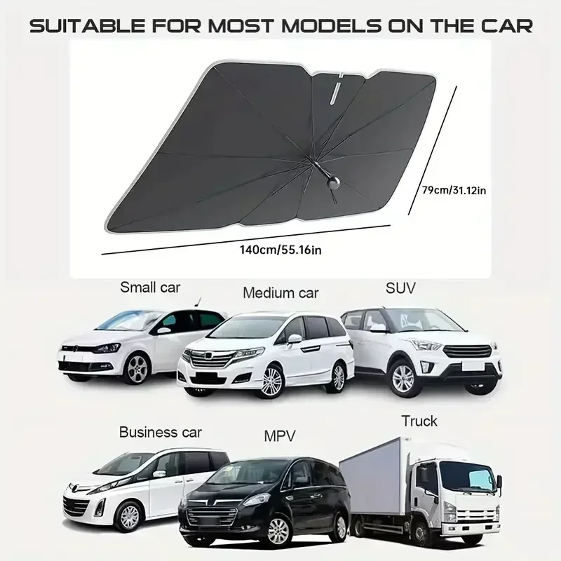 Car Sunshade Windshield Umbrel - огляд і ціна Car Sunshade Windshield Umbrella Foldable