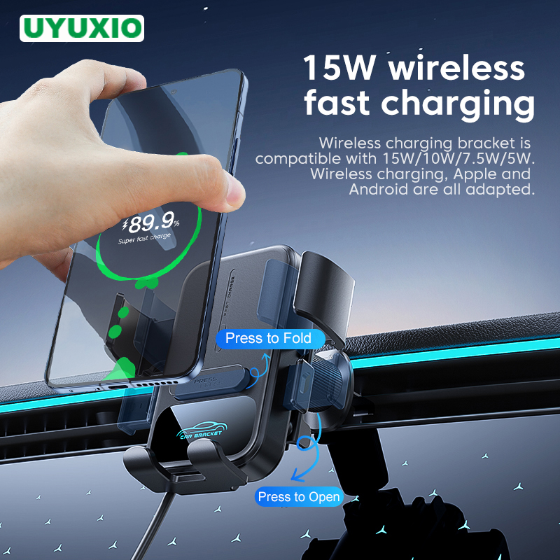 UYUXIO Air Vent Car Mount Phon - огляд і ціна Wireless Car Charger Mount Fast Charging