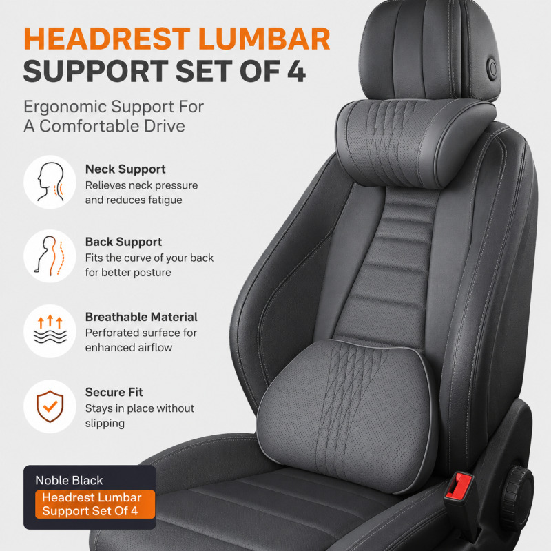 Car Headrest Neck Pillow Memor - огляд і ціна Memory Foam Car Neck Pillow Lumbar Support
