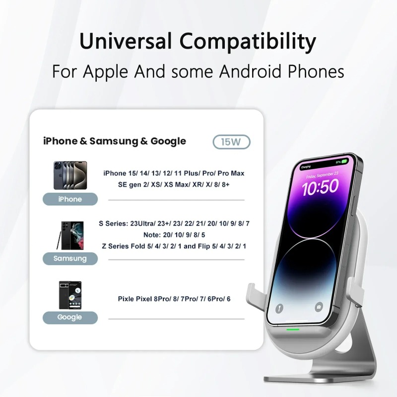 Wireless Car Charger Mount 15W - огляд і ціна Wireless Car Charger Mount Fast Charging