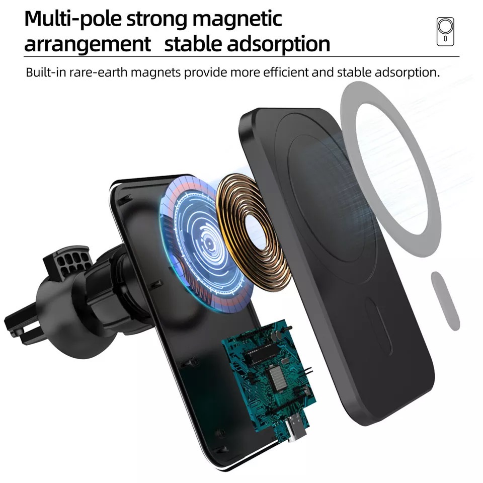 Wireless Charger Magnetic Car  - огляд і ціна Wireless Car Charger Mount Fast Charging
