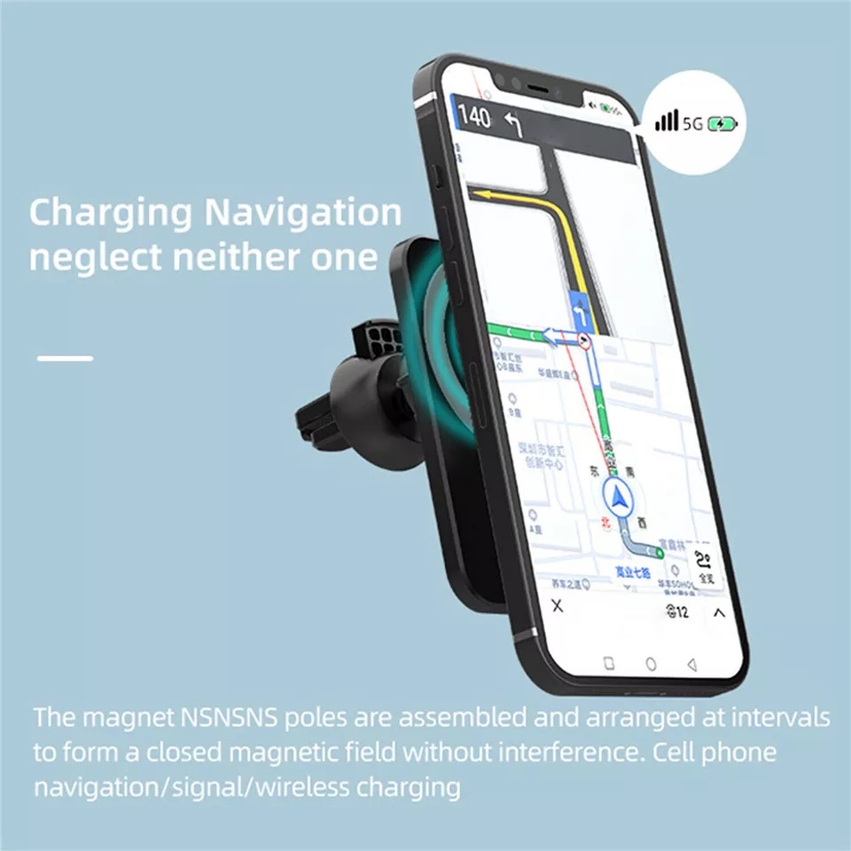 Wireless Charger Magnetic Car  - огляд і ціна Wireless Car Charger Mount Fast Charging