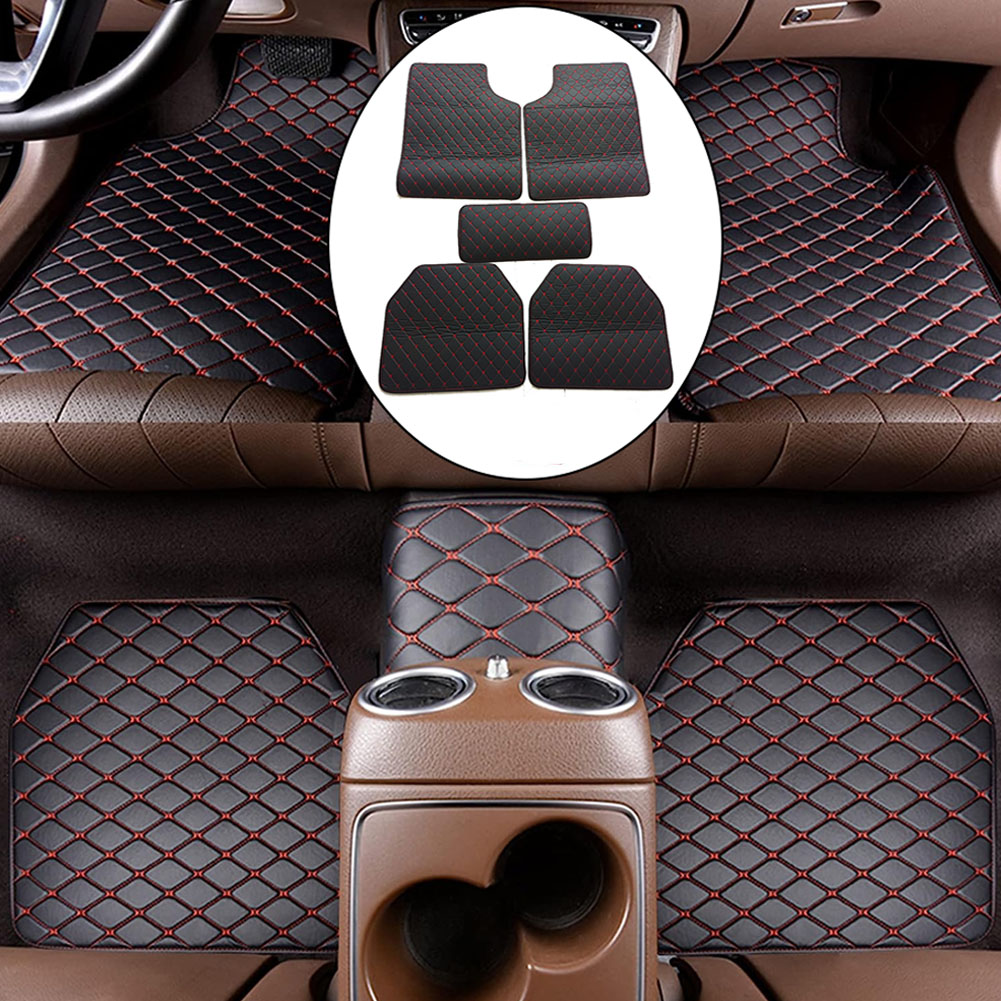5PCS/Set Leather Car Floor Mat - огляд і ціна Car Floor Mats Universal Waterproof Leather