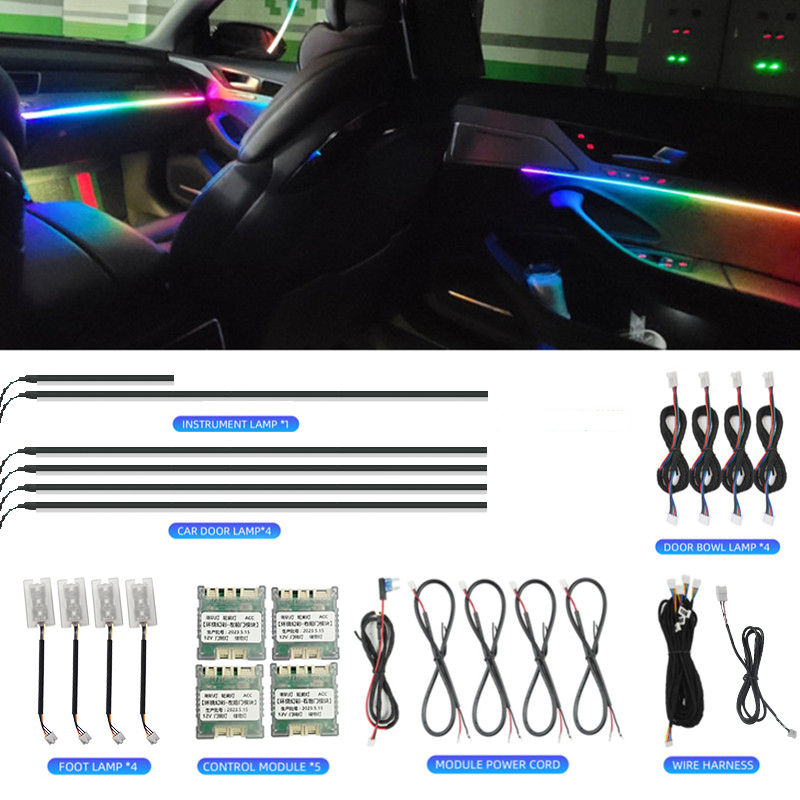 LED Car Interior Ambient Light - огляд і ціна Led Ambient Interior Car Lights App Control