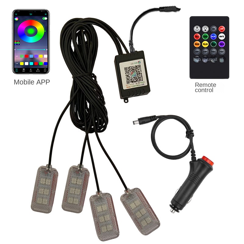 Neon Dual control LED Car Inte - огляд і ціна Led Ambient Interior Car Lights App Control