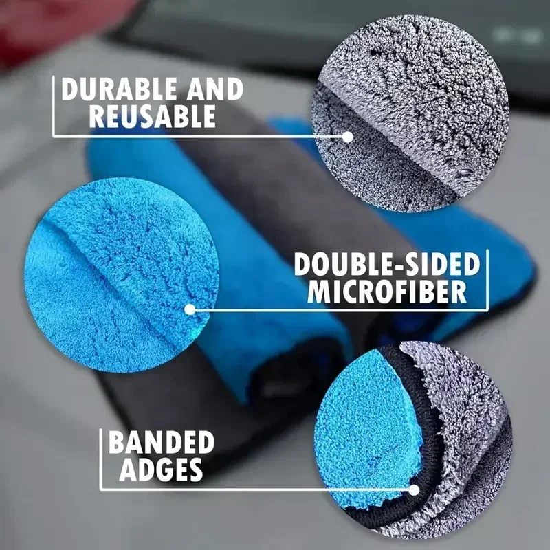 Car Wash Towel 1/5pcs Microfib - огляд і ціна Microfiber Car Drying Towel Super Absorbent