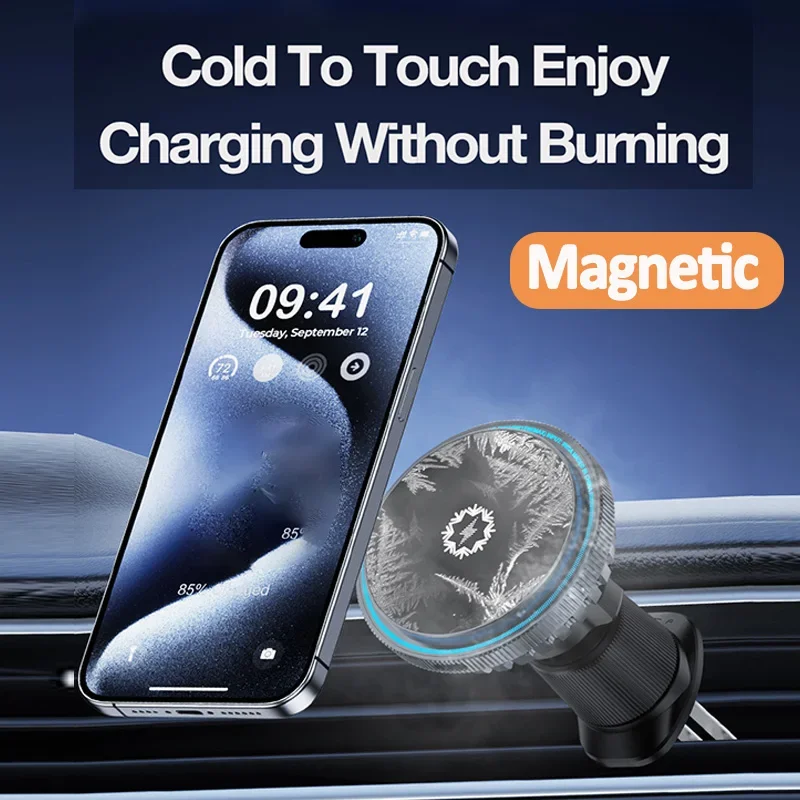 Ice Cooling Magnetic Car Wirel - огляд і ціна Magnetic Phone Holder For Car Vent