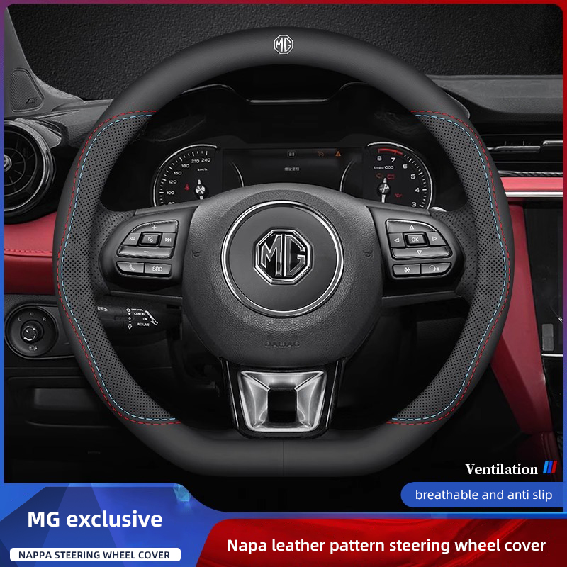 1Pcs Napa Leather Car Steering - огляд і ціна Car Steering Wheel Cover Anti Slip Breathable