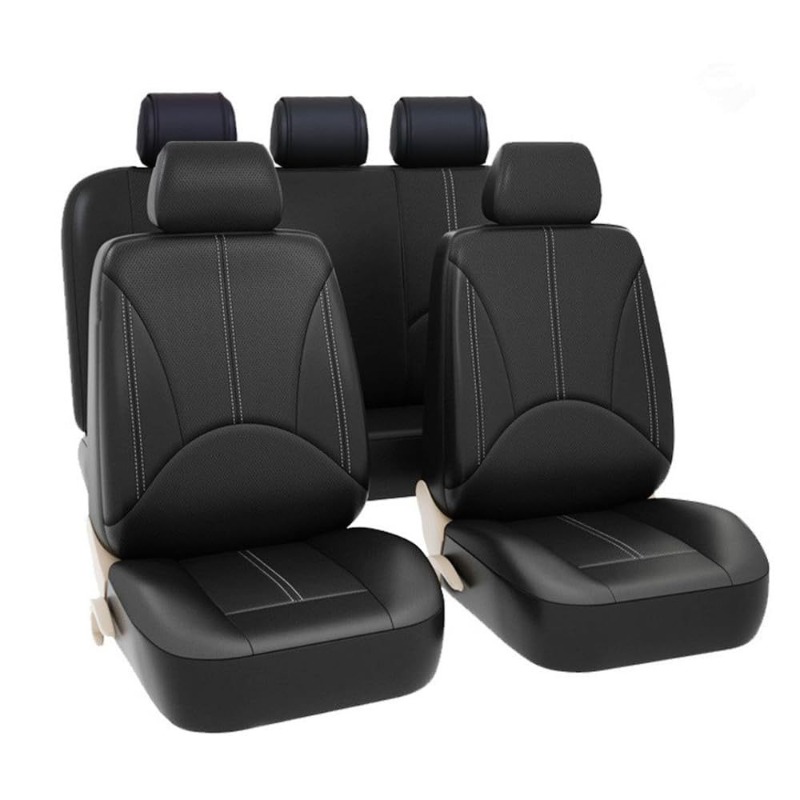 Universal Black PU Leather Car - огляд і ціна Leather Car Seat Covers Full Set Universal